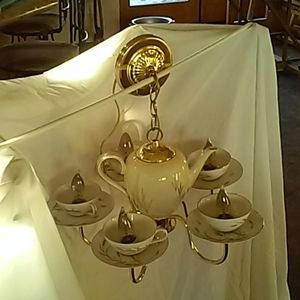 Tea pot chandelier